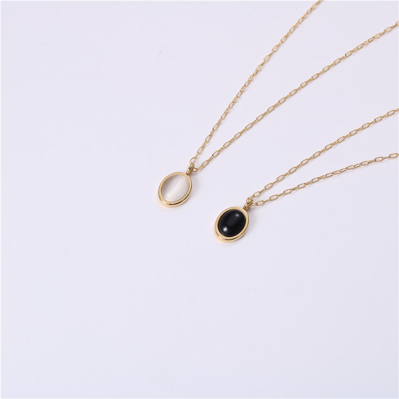 Titanium steel necklace female niche clavicle chain