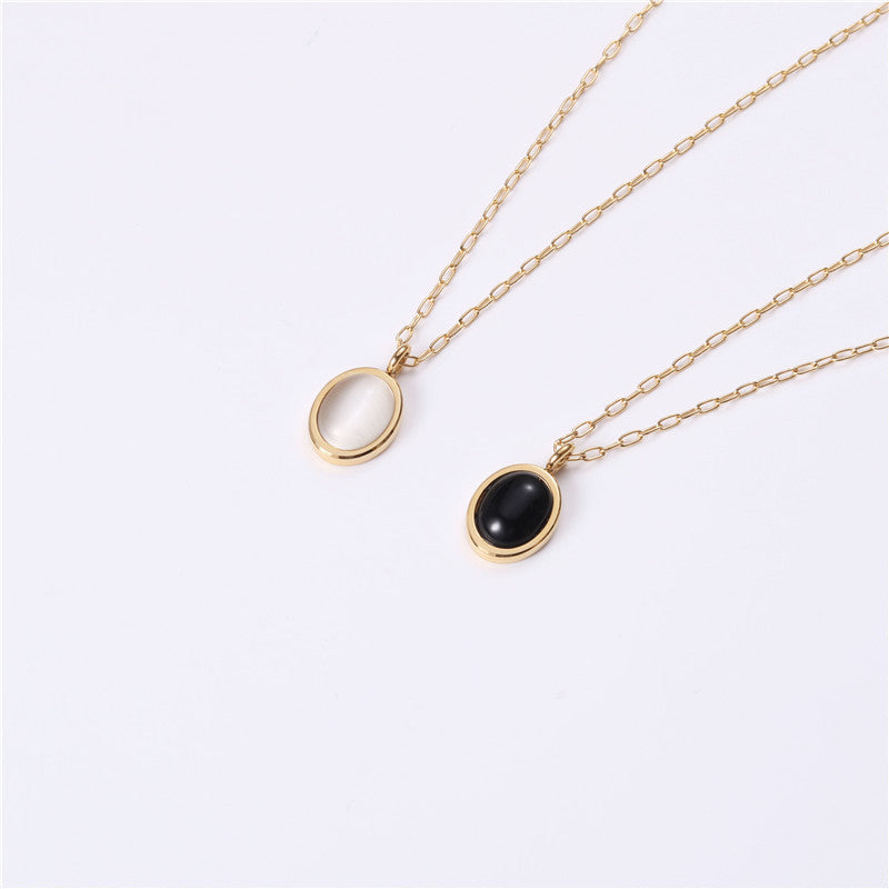 Titanium steel necklace female niche clavicle chain